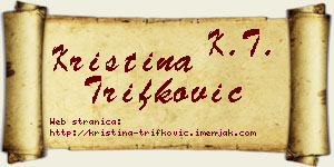 Kristina Trifković vizit kartica